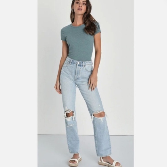 ROLLA'S Original High Rise Straight Jeans in Faded Vintage Worn Wash Size 28 - Picture 2 of 9